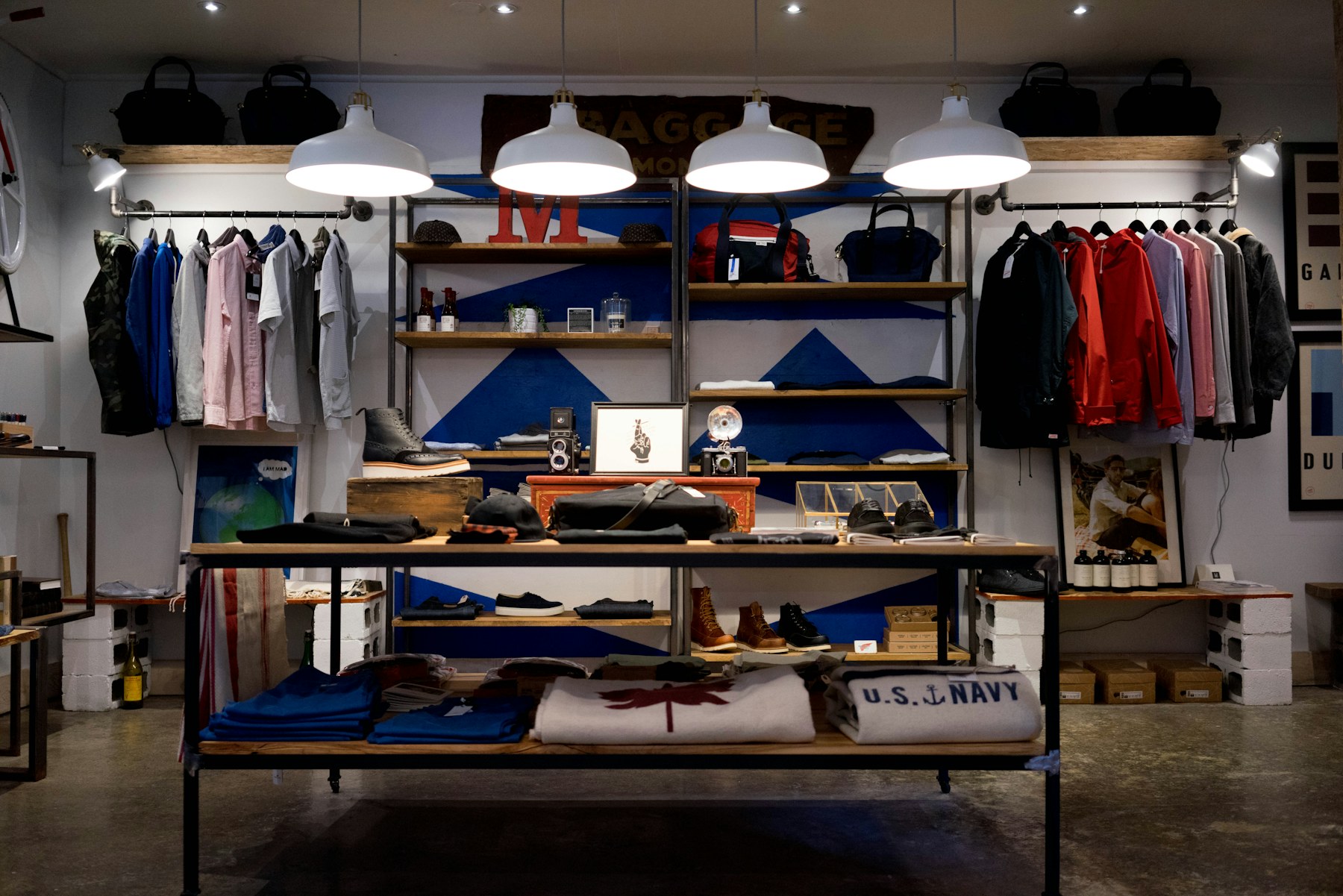 Curated independent fashion boutique interior